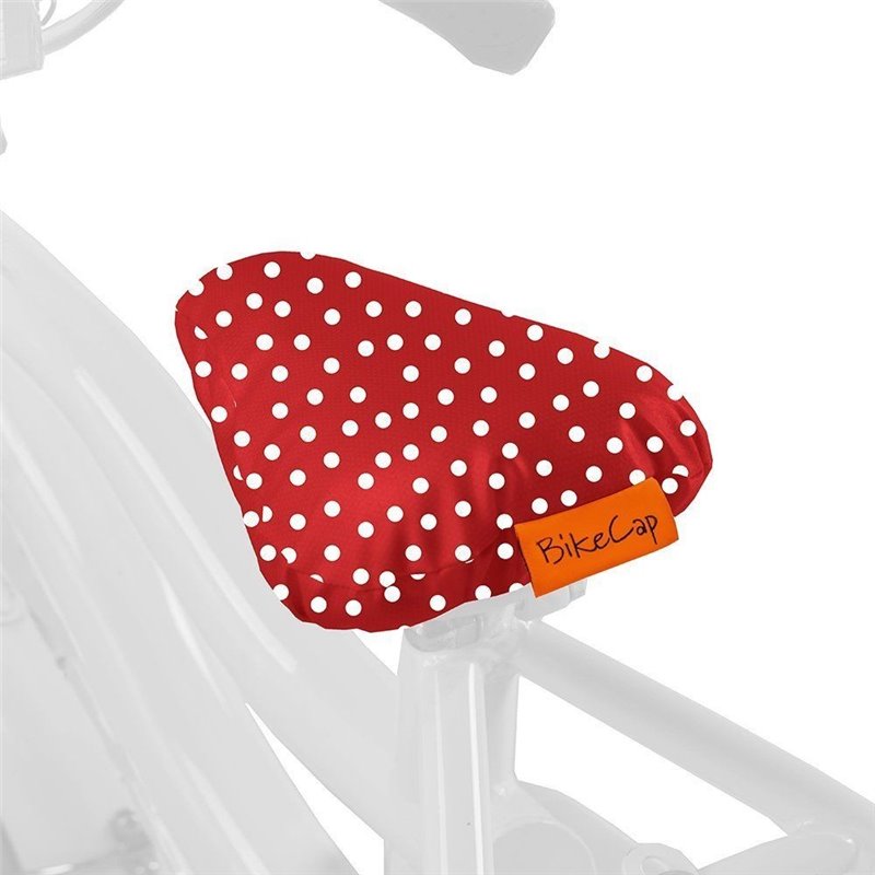 BikeCap Kids Saddle Cover Red / White Dots