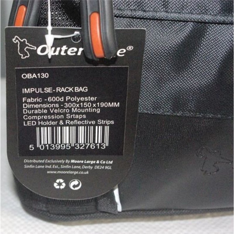 Outeredge Impulse Rack Bag - Black/Grey 300x150x190mm