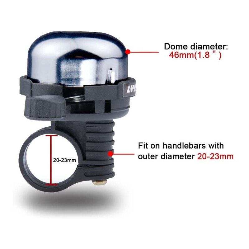 Pair of Lycaon Aluminium Small/Mini Bicycle Bike Bells Red