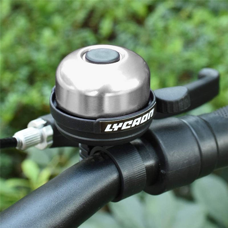 Pair of Lycaon Aluminium Small/Mini Bicycle Bike Bells Silver