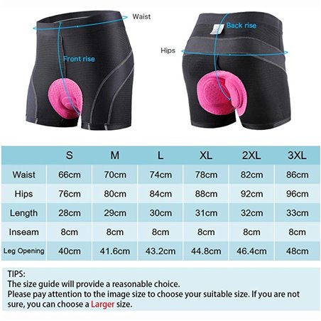 Skysper Womens 3D Gel Padded Cycling Underwear/Pants/Shorts Blue S