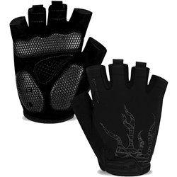 Moreok Half Finger Cycling Gloves Black Large