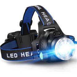 LED Rechargeable Headlamp 4 Modes IPX4 Headband