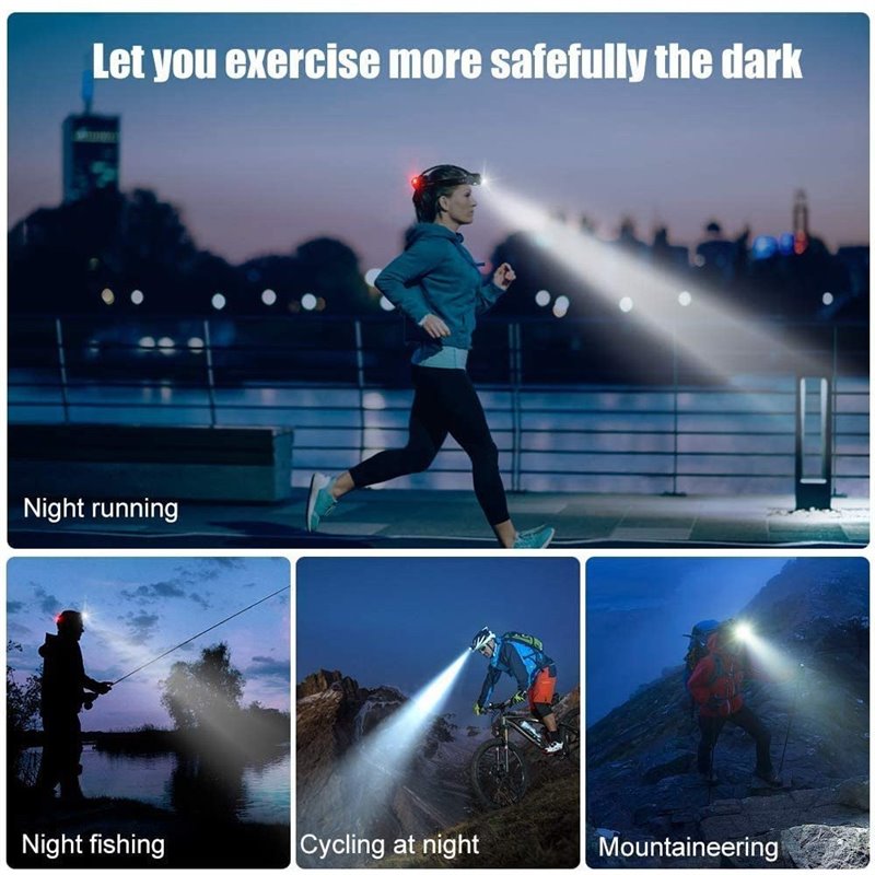 LED Rechargeable Headlamp 4 Modes IPX4 Headband