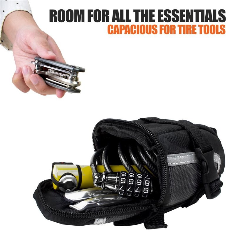 BV Strap On Wedge Bicycle Saddle Bag Medium