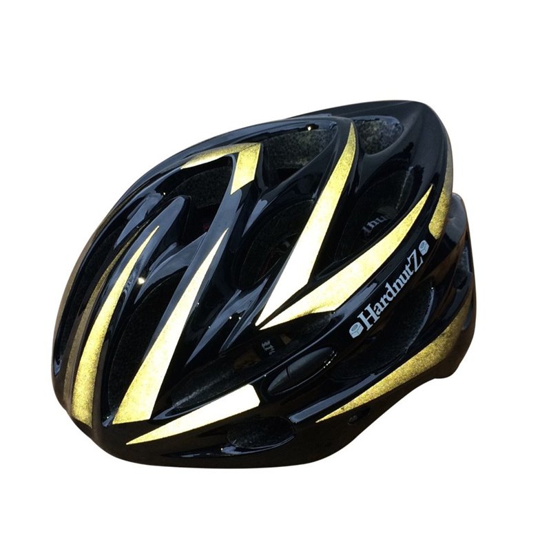 Hardnutz HN-103 Stealth Hi Vis Gloss Black Helmet 54-61cm