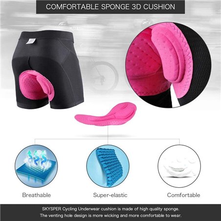 Skysper 3D Gel Womens Padded Cycling Underwear/Pants/Shorts Blue XL