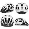 Animiles Adult Bike Helmet with Safety Rear LED Light 57-61cm White