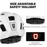 Animiles Adult Bike Helmet with Safety Rear LED Light 57-61cm White
