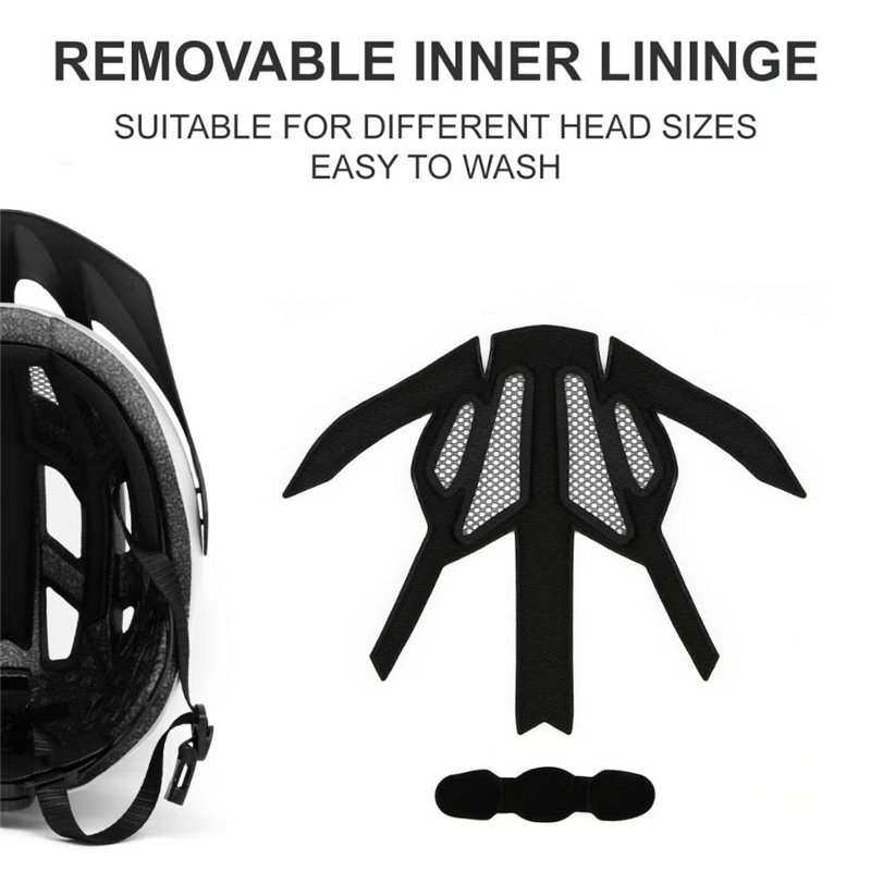 Animiles Adult Bike Helmet with Safety Rear LED Light 57-61cm White