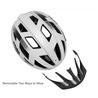 Animiles Adult Bike Helmet with Safety Rear LED Light 57-61cm White