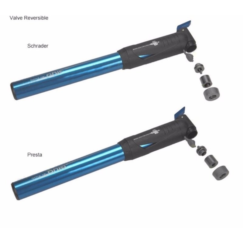Giyo Alloy Mini Pump with Extractable Hose, Blue 100psi