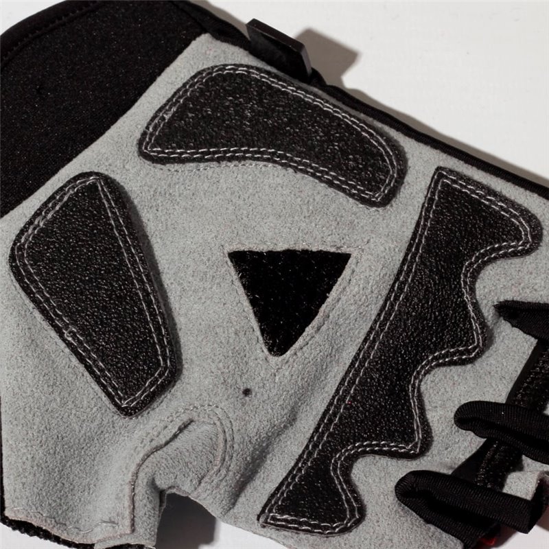 Optimum Hawkley Half Finger Gloves Black/Red/Grey Small