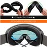 Max Juli Ski Goggles Snowboard Anti Fog Uv Protection - Black Mirror Silver