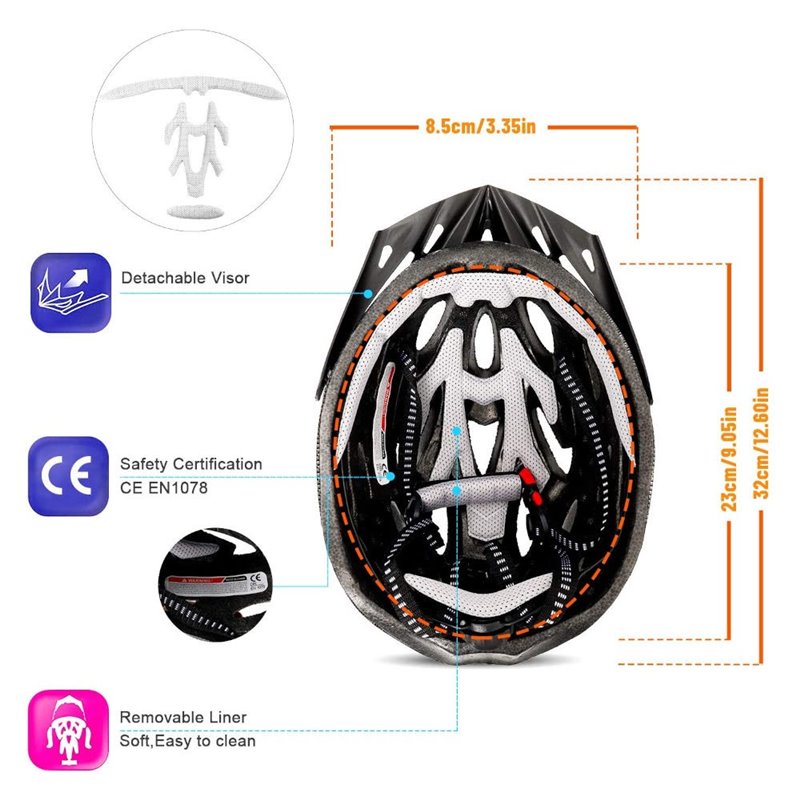 iOutdoor Bike Helmet 56-64cm 18 Vents Red + White