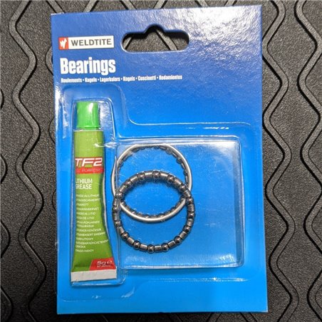 Weldtite 5/32in ball bearing cages with lithium grease for Headsets