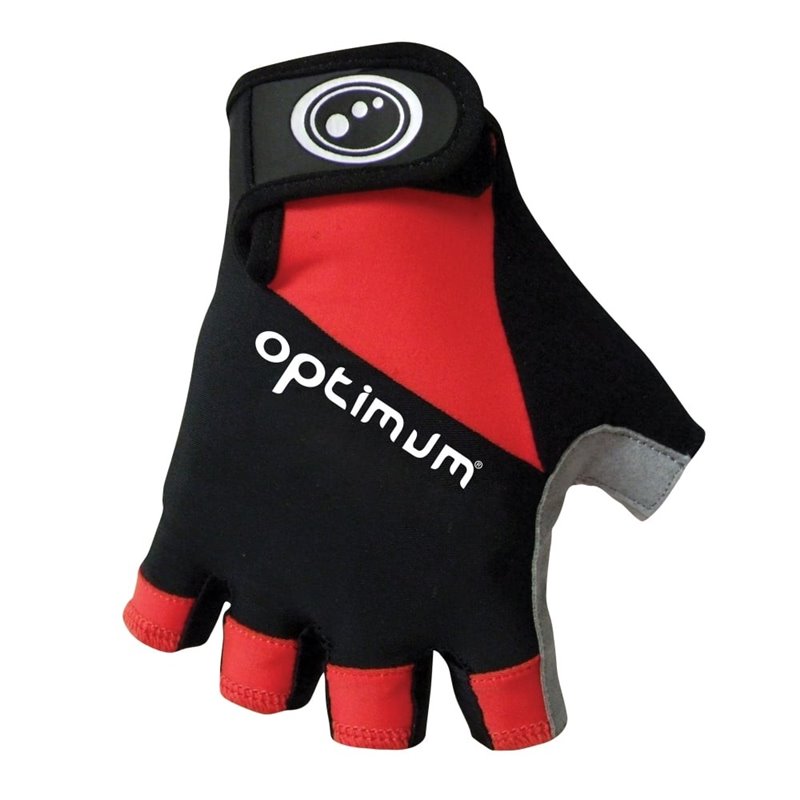 Optimum Hawkley Half Finger Gloves Black/Red/Grey Large