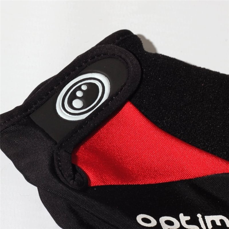 Optimum Hawkley Half Finger Gloves Black/Red/Grey Large