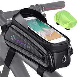 Hasagei Waterproof Bike Frame Bag with TPU Phone Touch Screen + Cover