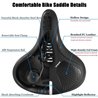 Wide/Big Bum Memory Gel Padded Bike/Bicycle Saddle Black