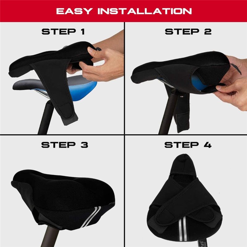 Envahi Bicycle/Bike Padded Seat Cover Black