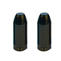 Pair of ETC Bullet Valve Caps - Black - Schrader