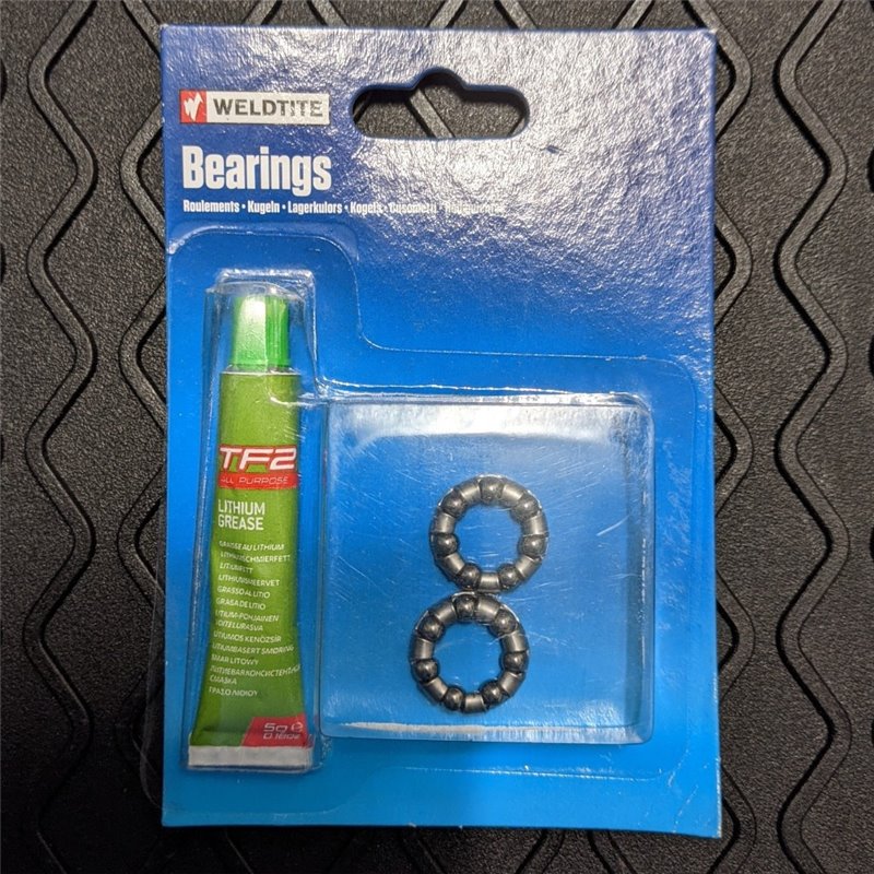 Weldtite 3/16in ball bearing cages with lithium grease for Front Hubs
