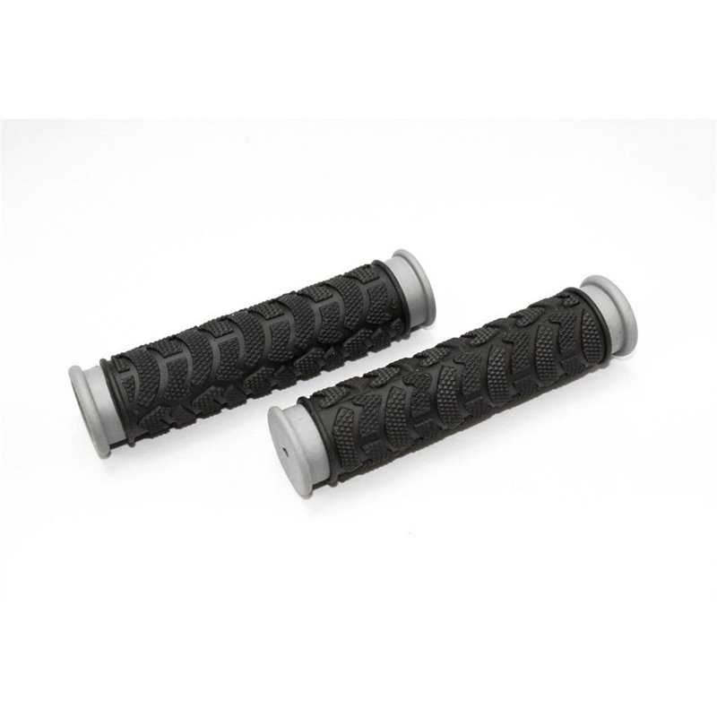 Clarks Rubber Handlebar Grips in Black Grey