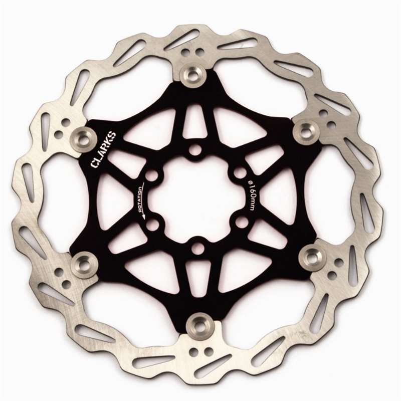 Clarks Floating Disc Brake Rotor in BLACK 180mm