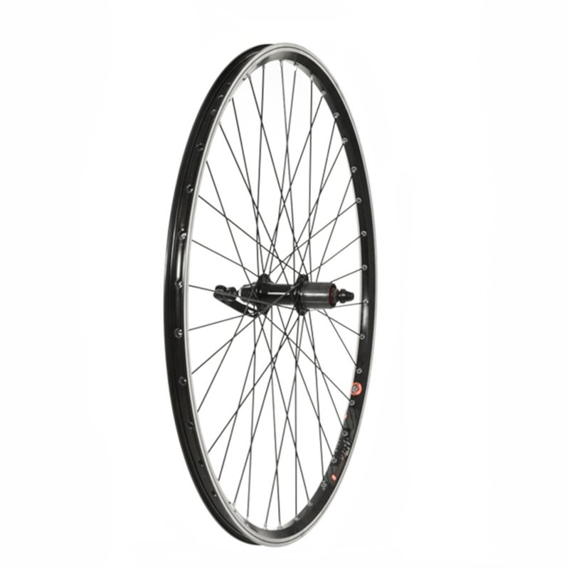 Raleigh Tru Build Rear 700c Wheel Mach1 240 36H Rim Brake QR Black