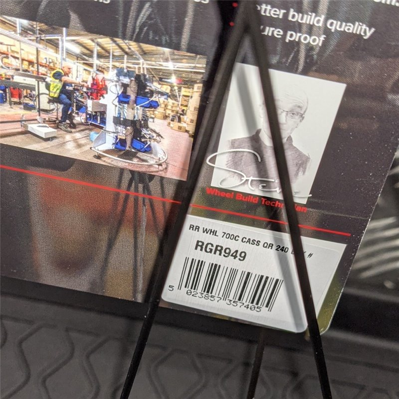 Raleigh Tru Build Rear 700c Wheel Mach1 240 36H Rim Brake QR Black