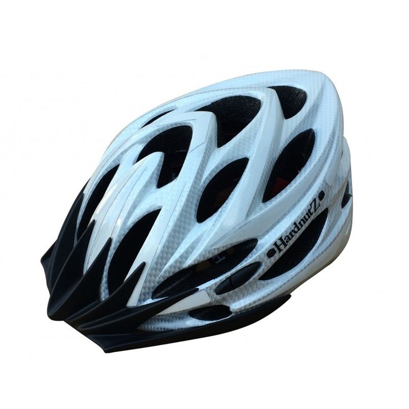 Hardnutz HN-103 Hi Vis Silver Carbon Road Helmet 54-61cm