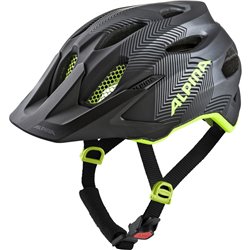 Alpina Carapax Jr. Bike Helmet Black-Neon Yellow Junior 51-58cm