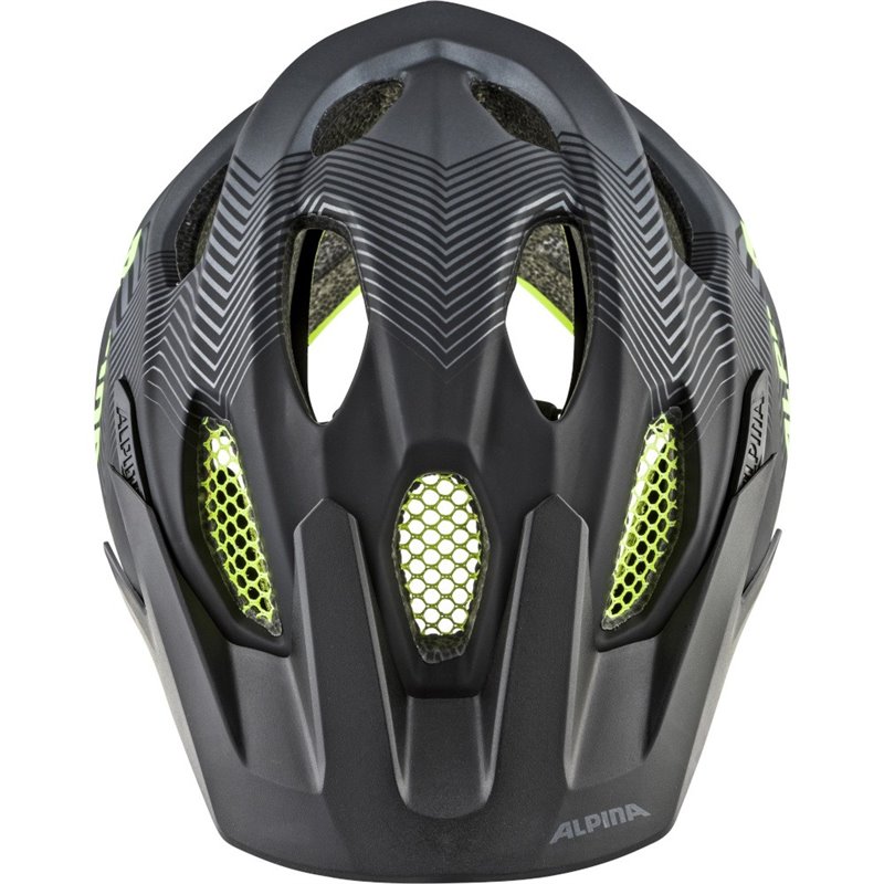 Alpina Carapax Jr. Bike Helmet Black-Neon Yellow Junior 51-58cm