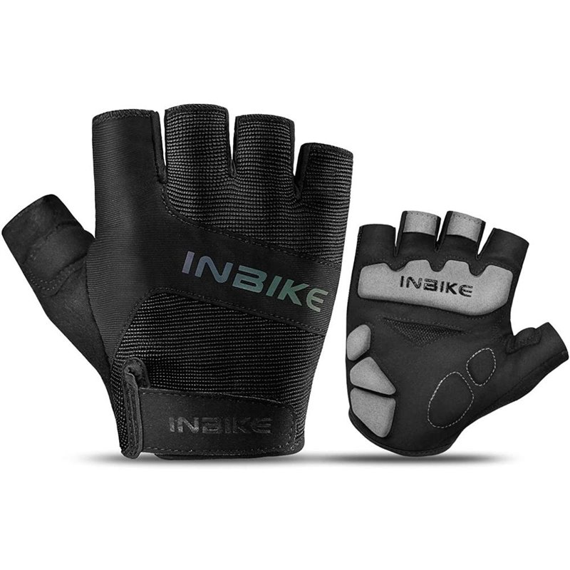 Inbike Half Finger Cycling Gloves Black XL