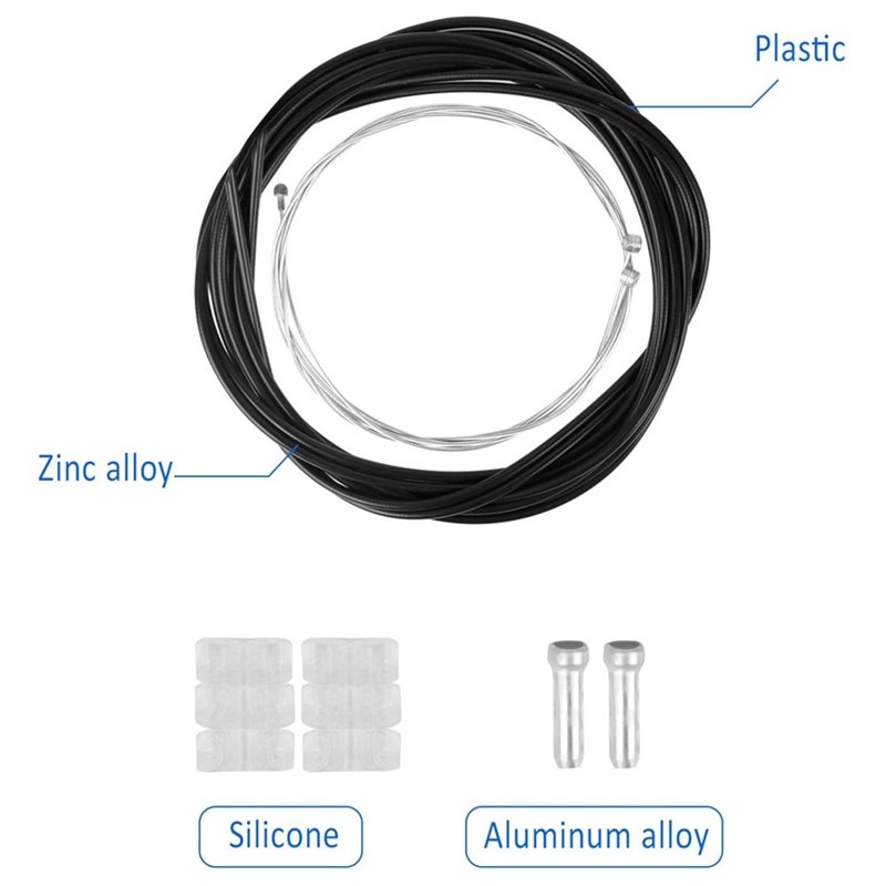 Univeral 60pcs Bicycle Brake Cable Kit Black