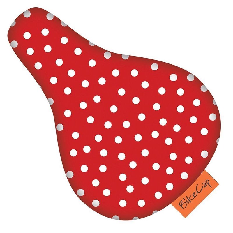 BikeCap Kids Saddle Cover Red / White Dots